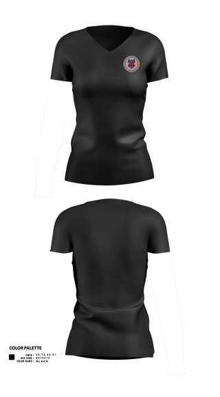 Womens Short Sleeve Vneck Shirt, Black Boars, Rugby, Teamtime, Team time, sublimation, custom sports apparel, team uniforms, spirit wear, spiritwear, sports uniforms, custom shirts, team store, custom team store, fundraiser sports, apparel fundraiser