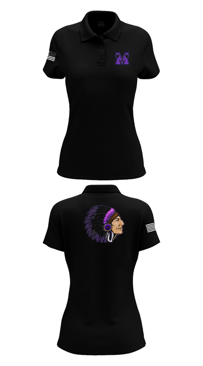 Mount Gilead High School Wrestling 55730415 Women's Short Sleeve Performance Polo  - 36