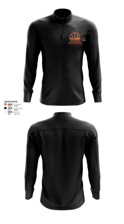 Monroe High School Basketball 86135082 Quarter Zip Jacket - 3