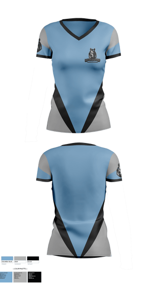 Womens Short Sleeve Vneck Shirt, Muhlenberg County High School West Campus Golf, Golf, Teamtime, Team time, sublimation, custom sports apparel, team uniforms, spirit wear, spiritwear, sports uniforms, custom shirts, team store, custom team store, fundraiser sports, apparel fundraiser