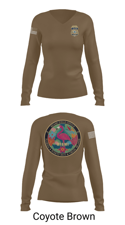 Criminal Apprehension Program 50109474 Women's Long Sleeve V-neck Shirt - 16