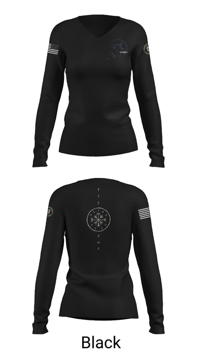 MSRON-11 28589297 Women's Long Sleeve V-neck Shirt - 35