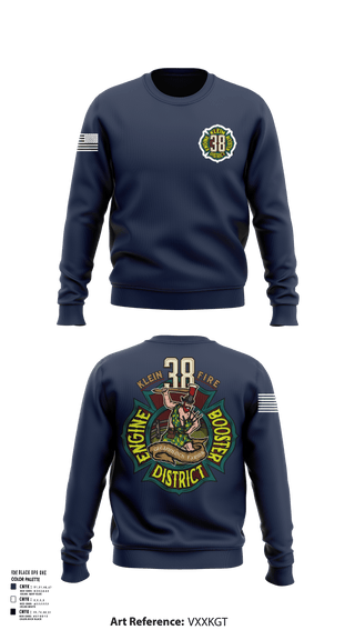Crew Neck Sweatshirt, Klein Fire 38, Fire Department, Teamtime, Team time, sublimation, custom sports apparel, team uniforms, spirit wear, spiritwear, sports uniforms, custom shirts, team store, custom team store, fundraiser sports, apparel fundraiser