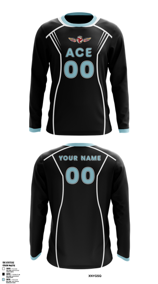 Long Sleeve Performance Shirt, ACE Volleyball Club, Men's Volleyball, Teamtime, Team time, sublimation, custom sports apparel, team uniforms, spirit wear, spiritwear, sports uniforms, custom shirts, team store, custom team store, fundraiser sports, apparel fundraiser