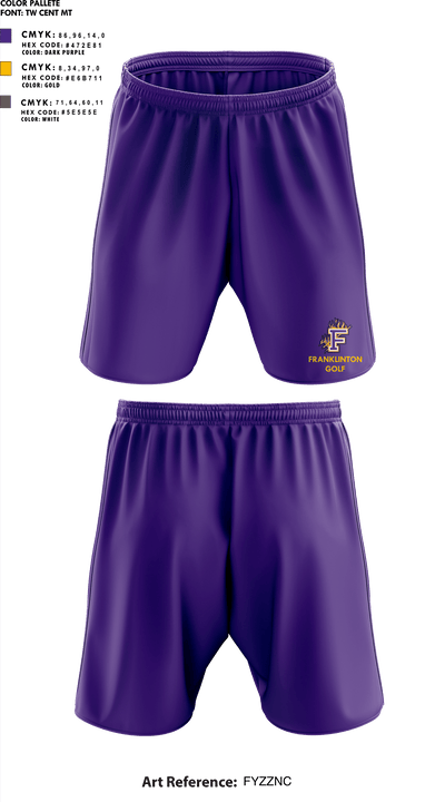 Franklinton High School Golf 24963873 Athletic Shorts With Pockets - 1
