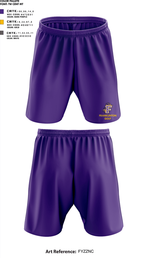 Athletic Shorts With Pockets, Franklinton High School Golf, Golf, Teamtime, Team time, sublimation, custom sports apparel, team uniforms, spirit wear, spiritwear, sports uniforms, custom shirts, team store, custom team store, fundraiser sports, apparel fundraiser