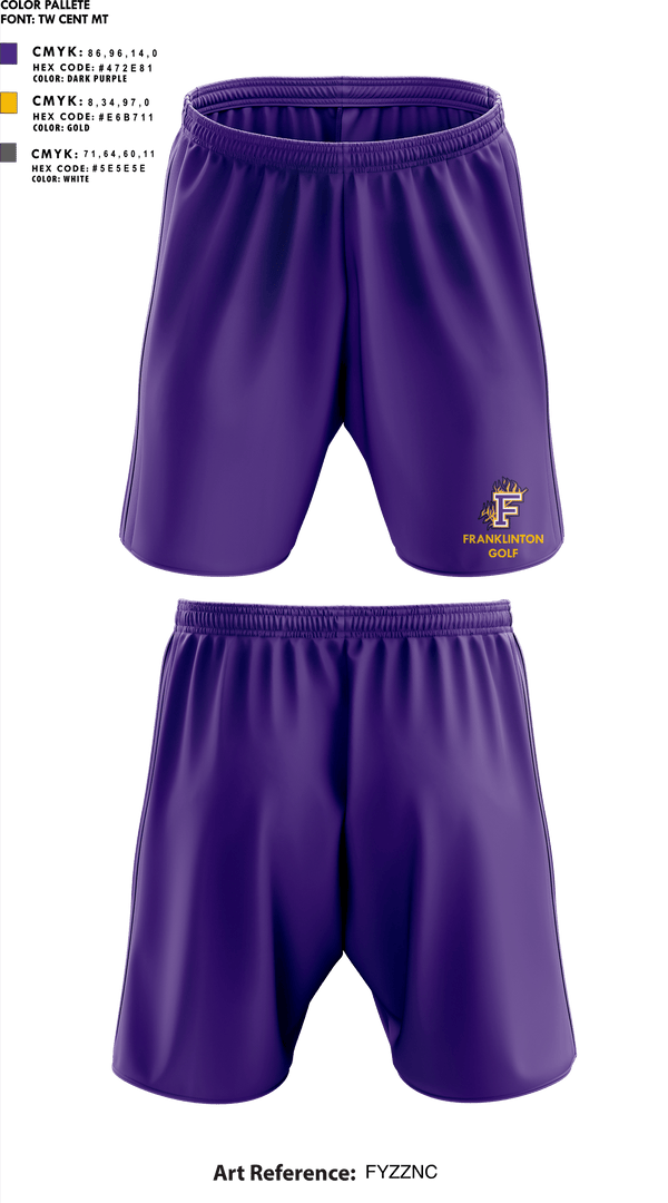 Athletic Shorts With Pockets, Franklinton High School Golf, Golf, Teamtime, Team time, sublimation, custom sports apparel, team uniforms, spirit wear, spiritwear, sports uniforms, custom shirts, team store, custom team store, fundraiser sports, apparel fundraiser
