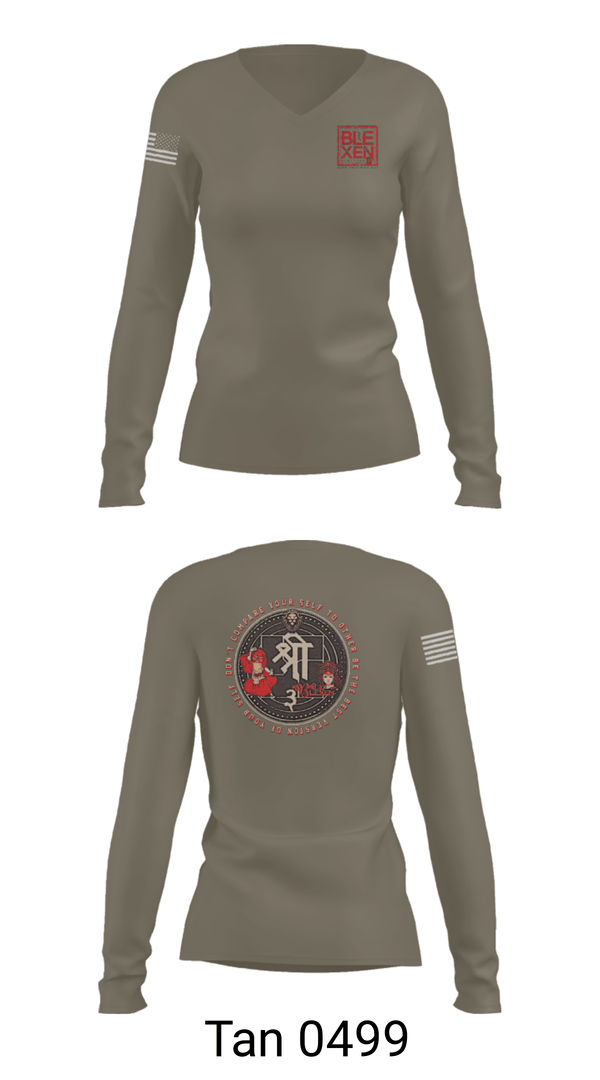 Women's Long Sleeve Vneck Shirt, Blexen69, , Teamtime, Team time, sublimation, custom sports apparel, team uniforms, spirit wear, spiritwear, sports uniforms, custom shirts, team store, custom team store, fundraiser sports, apparel fundraiser