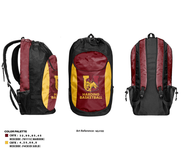 Gear Bag, Harding University High School Basketball, Men's Basketball, Teamtime, Team time, sublimation, custom sports apparel, team uniforms, spirit wear, spiritwear, sports uniforms, custom shirts, team store, custom team store, fundraiser sports, apparel fundraiser