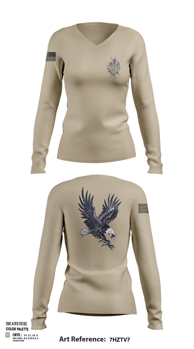 Delta 621785 Women's Long Sleeve V-neck Shirt - 102