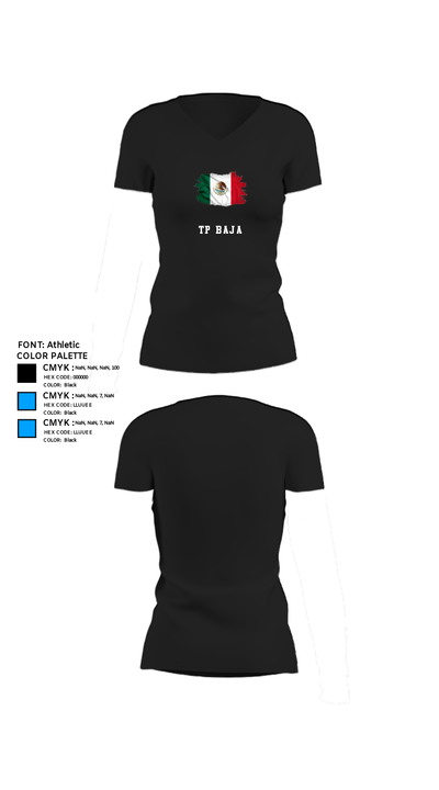 TP Baja 63803930 Women's Short Sleeve V-neck Shirt - 11