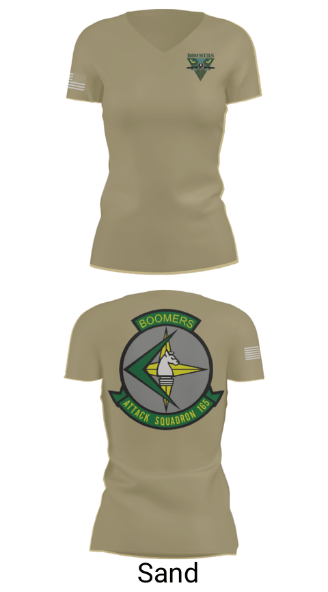 Women's Short Sleeve Vneck Shirt, VA-165 Boomers, , Teamtime, Team time, sublimation, custom sports apparel, team uniforms, spirit wear, spiritwear, sports uniforms, custom shirts, team store, custom team store, fundraiser sports, apparel fundraiser