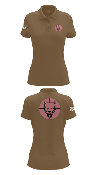 Womens Short Sleeve Performance Polo, Hellhound PLT, A CO, 2-8 CAV, , Teamtime, Team time, sublimation, custom sports apparel, team uniforms, spirit wear, spiritwear, sports uniforms, custom shirts, team store, custom team store, fundraiser sports, apparel fundraiser