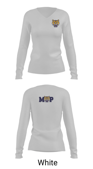 Womens Long Sleeve Vneck Shirt, Moss Point High School Band, Spirit Store, Teamtime, Team time, sublimation, custom sports apparel, team uniforms, spirit wear, spiritwear, sports uniforms, custom shirts, team store, custom team store, fundraiser sports, apparel fundraiser