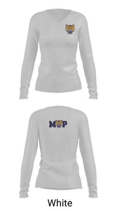 Moss Point High School Band 62509341 Women's Long Sleeve V-neck Shirt - 16