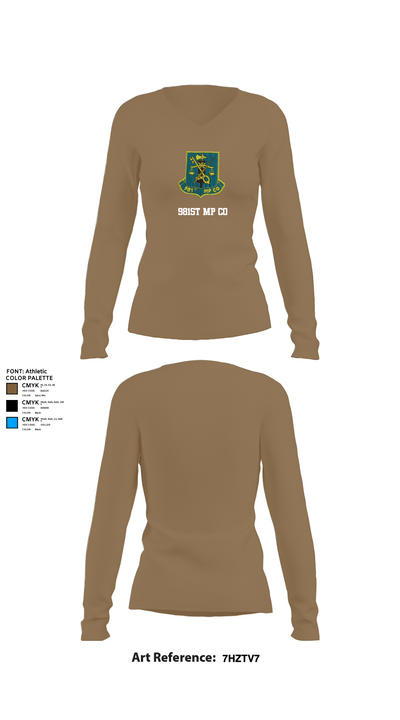981st MP CO 43047694 Women's Long Sleeve V-neck Shirt - 2