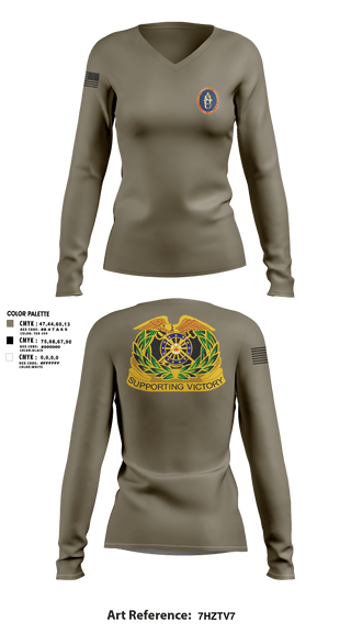 Womens Long Sleeve Vneck Shirt, ALC, Army, Teamtime, Team time, sublimation, custom sports apparel, team uniforms, spirit wear, spiritwear, sports uniforms, custom shirts, team store, custom team store, fundraiser sports, apparel fundraiser