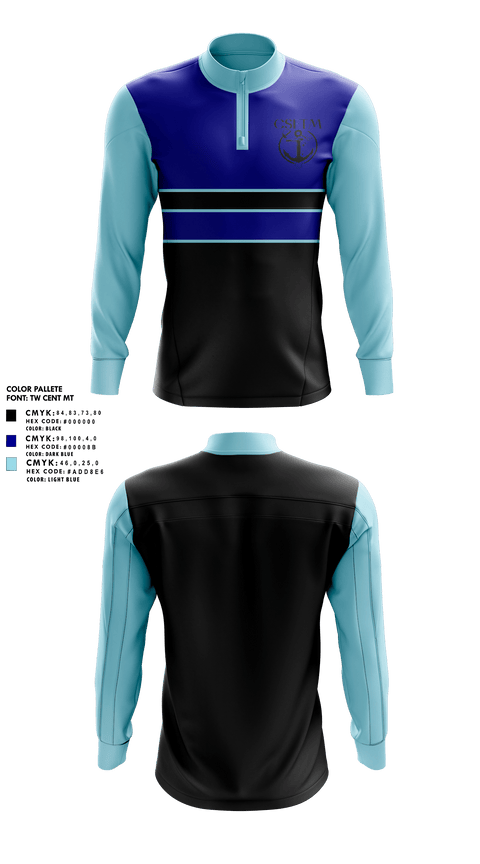Quarter Zip Jacket, CSFTM, Swimming, Teamtime, Team time, sublimation, custom sports apparel, team uniforms, spirit wear, spiritwear, sports uniforms, custom shirts, team store, custom team store, fundraiser sports, apparel fundraiser