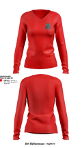 Idv 63106248 Women's Long Sleeve V-neck Shirt - 1