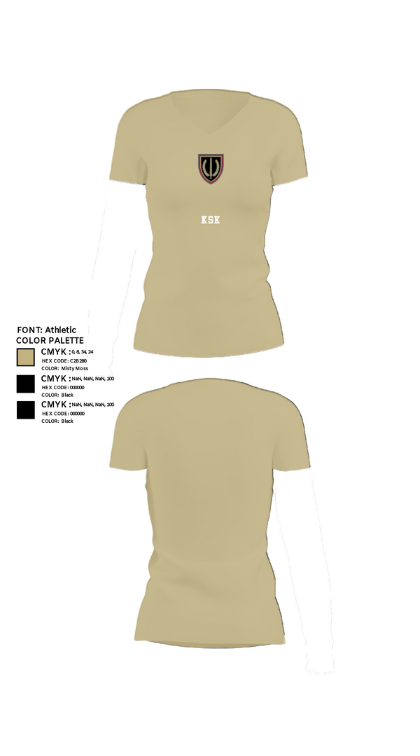 Women's Short Sleeve Vneck Shirt, KSK, Marines, Teamtime, Team time, sublimation, custom sports apparel, team uniforms, spirit wear, spiritwear, sports uniforms, custom shirts, team store, custom team store, fundraiser sports, apparel fundraiser