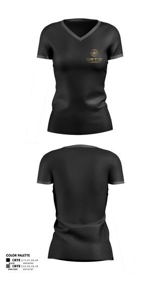 Womens Short Sleeve Vneck Shirt, ORTIZ, , Teamtime, Team time, sublimation, custom sports apparel, team uniforms, spirit wear, spiritwear, sports uniforms, custom shirts, team store, custom team store, fundraiser sports, apparel fundraiser