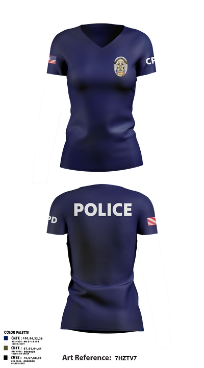 undefined Women's Short Sleeve V-neck Shirt - 7