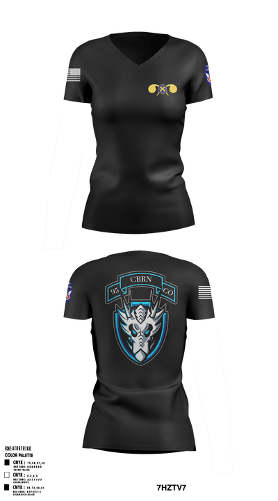 112th CRD95th CBRN Co 64456189 Women's Short Sleeve V-neck Shirt - 30