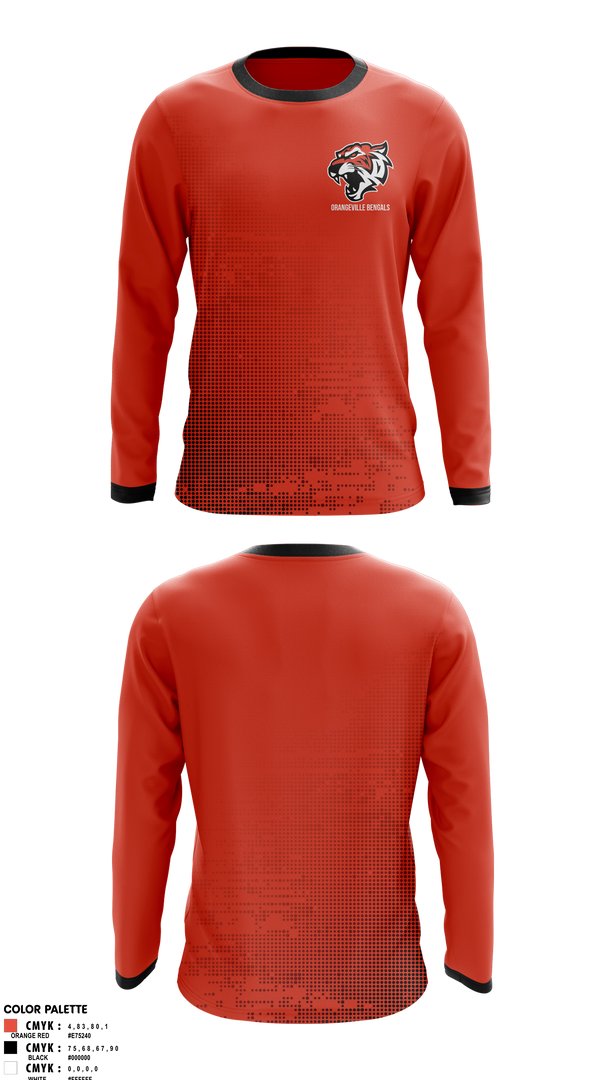 Long Sleeve Performance Shirt, Orangeville Bengals, Baseball, Teamtime, Team time, sublimation, custom sports apparel, team uniforms, spirit wear, spiritwear, sports uniforms, custom shirts, team store, custom team store, fundraiser sports, apparel fundraiser