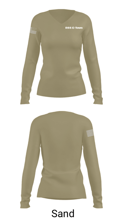 RSS E-Town 34211011 Women's Long Sleeve V-neck Shirt - 97
