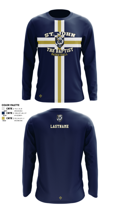 St. John The Baptist K-8 8405823 Long Sleeve Shooting Shirt - 1