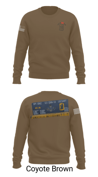 Crew Neck Sweatshirt, 323 chem maint, Army, Teamtime, Team time, sublimation, custom sports apparel, team uniforms, spirit wear, spiritwear, sports uniforms, custom shirts, team store, custom team store, fundraiser sports, apparel fundraiser