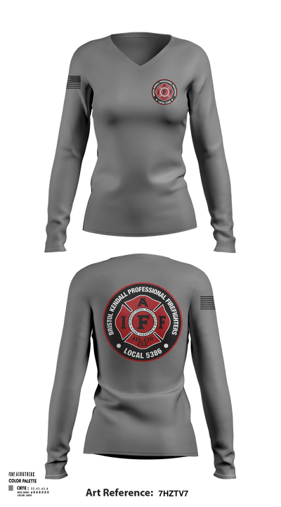Local 5386 36178250 Women's Long Sleeve V-neck Shirt - 119