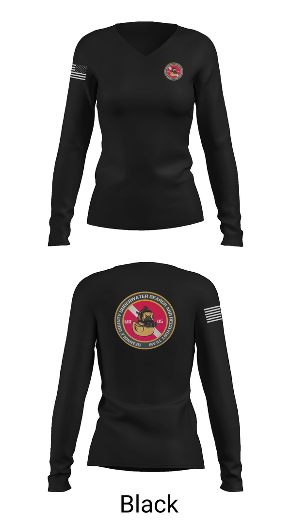 Womens Long Sleeve Vneck Shirt, SCSO USART, , Teamtime, Team time, sublimation, custom sports apparel, team uniforms, spirit wear, spiritwear, sports uniforms, custom shirts, team store, custom team store, fundraiser sports, apparel fundraiser