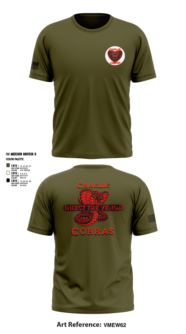 Short Sleeve Performance Shirt, Charlie Company Cobras, Army, Teamtime, Team time, sublimation, custom sports apparel, team uniforms, spirit wear, spiritwear, sports uniforms, custom shirts, team store, custom team store, fundraiser sports, apparel fundraiser