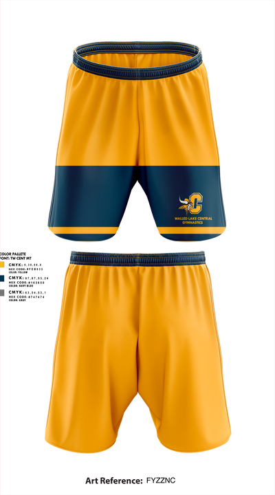 Walled Lake Central Gymnastics 93102684 Athletic Shorts With Pockets - 1