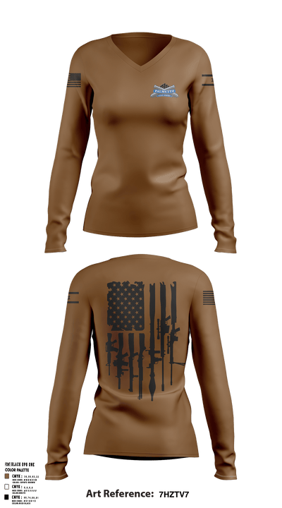 PSA gear 85024144 Women's Long Sleeve V-neck Shirt - 3