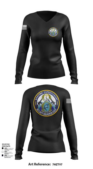 Womens Long Sleeve Vneck Shirt, MSRON 8, Navy, Teamtime, Team time, sublimation, custom sports apparel, team uniforms, spirit wear, spiritwear, sports uniforms, custom shirts, team store, custom team store, fundraiser sports, apparel fundraiser