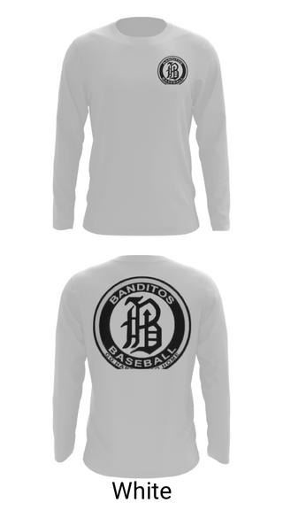 Long Sleeve Performance Shirt, BANDITOS, Baseball, Teamtime, Team time, sublimation, custom sports apparel, team uniforms, spirit wear, spiritwear, sports uniforms, custom shirts, team store, custom team store, fundraiser sports, apparel fundraiser