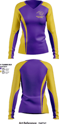 North Platte R-1 High School Volleyball 89959368 Women's Long Sleeve V-neck Shirt - 1