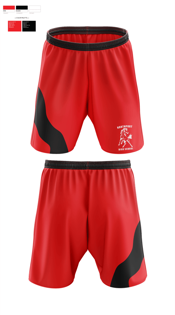 Athletic Shorts With Pockets, Northport High School, Spirit Store, Teamtime, Team time, sublimation, custom sports apparel, team uniforms, spirit wear, spiritwear, sports uniforms, custom shirts, team store, custom team store, fundraiser sports, apparel fundraiser