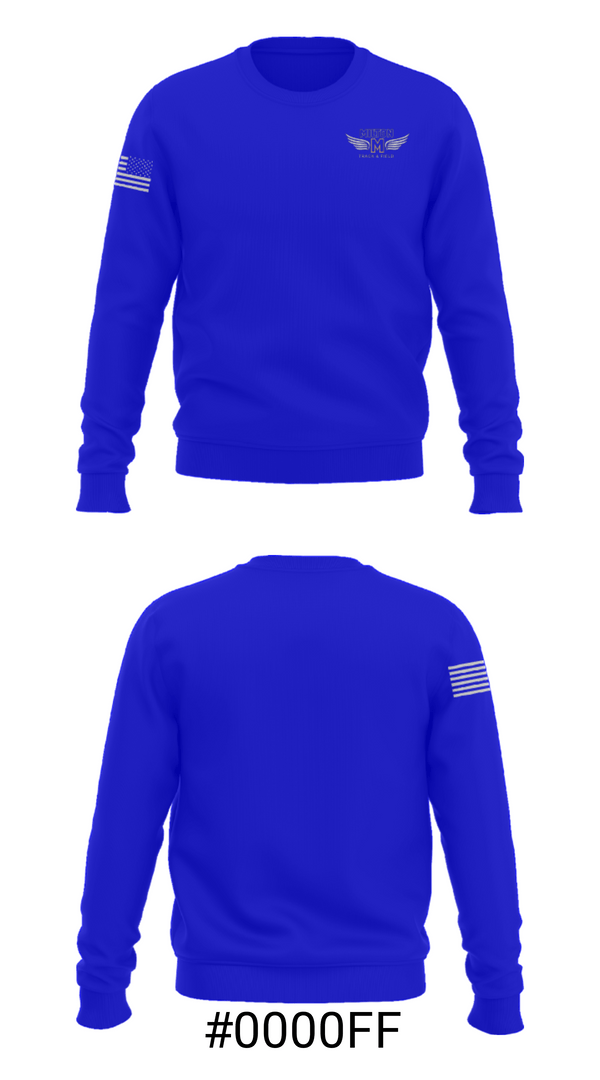 Crew Neck Sweatshirt, Milton Academy Track, Track & Field, Teamtime, Team time, sublimation, custom sports apparel, team uniforms, spirit wear, spiritwear, sports uniforms, custom shirts, team store, custom team store, fundraiser sports, apparel fundraiser