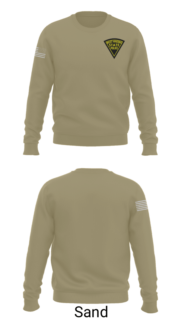 Crew Neck Sweatshirt, West Virginia State Police, Police, Teamtime, Team time, sublimation, custom sports apparel, team uniforms, spirit wear, spiritwear, sports uniforms, custom shirts, team store, custom team store, fundraiser sports, apparel fundraiser