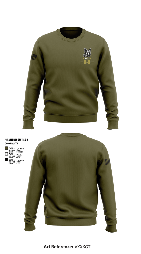 Crew Neck Sweatshirt, Mals K9, Police, Teamtime, Team time, sublimation, custom sports apparel, team uniforms, spirit wear, spiritwear, sports uniforms, custom shirts, team store, custom team store, fundraiser sports, apparel fundraiser