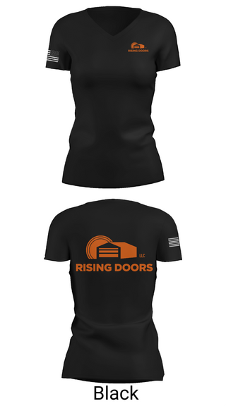 Womens Short Sleeve Vneck Shirt, Rising Doors, Army, Teamtime, Team time, sublimation, custom sports apparel, team uniforms, spirit wear, spiritwear, sports uniforms, custom shirts, team store, custom team store, fundraiser sports, apparel fundraiser