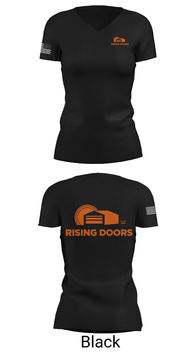 Rising Doors 80958329 Women's Short Sleeve V-neck Shirt - 28