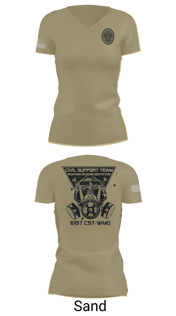 Womens Short Sleeve Vneck Shirt, 61st CST, Army, Teamtime, Team time, sublimation, custom sports apparel, team uniforms, spirit wear, spiritwear, sports uniforms, custom shirts, team store, custom team store, fundraiser sports, apparel fundraiser