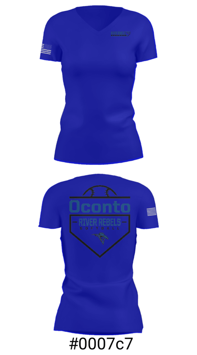 Oconto 23745776 Women's Short Sleeve V-neck Shirt - 21