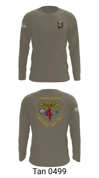 Long Sleeve Performance Shirt, 4th Med Battalion, Marines, Teamtime, Team time, sublimation, custom sports apparel, team uniforms, spirit wear, spiritwear, sports uniforms, custom shirts, team store, custom team store, fundraiser sports, apparel fundraiser
