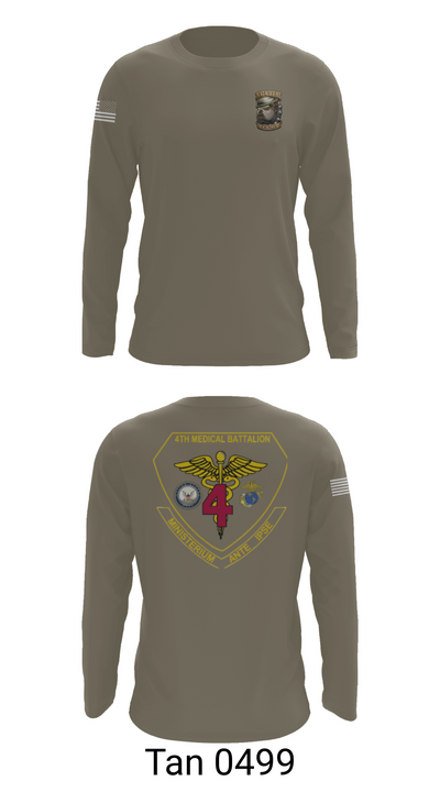 4th Med Battalion 81744782 Long Sleeve Performance Shirt 66
