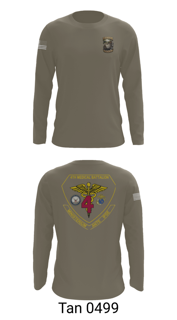 Long Sleeve Performance Shirt, 4th Med Battalion, Marines, Teamtime, Team time, sublimation, custom sports apparel, team uniforms, spirit wear, spiritwear, sports uniforms, custom shirts, team store, custom team store, fundraiser sports, apparel fundraiser